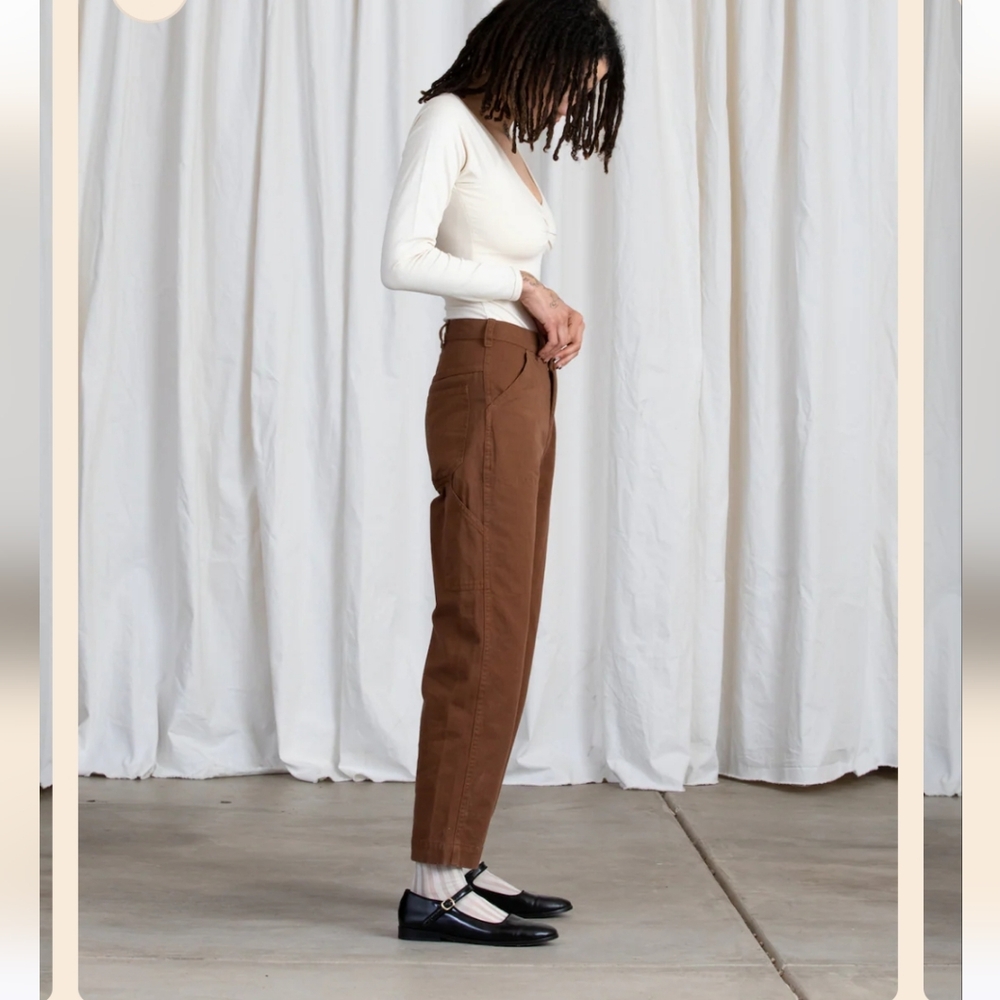 Ali Golden Painter Pant -Copper Womens L Pima Cotton New With Tags - Picture 3 of 7